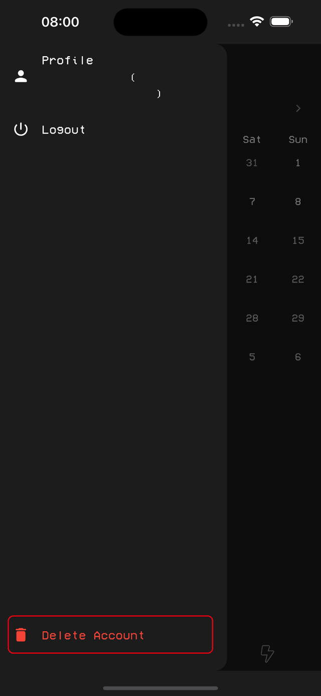 Step 2: Settings screen